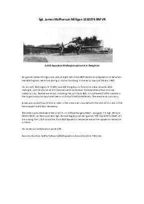 A preview of a PDF biography for Milligan, James McPherson